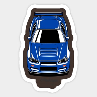 Skyline GTR R34 (blue) Sticker